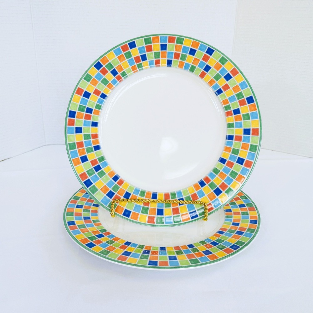 2X Villeroy and Boch Twist Alea Limone EASY Serving Charger Chop Plates 12"